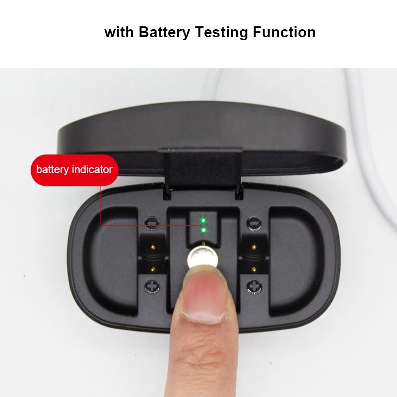 Hearing Aid Batteries 13 A13 13A P13 PR48 with Charging Case Rechargeable Cell Button Battery for BTE Hearing Aids Amplifiers - 4