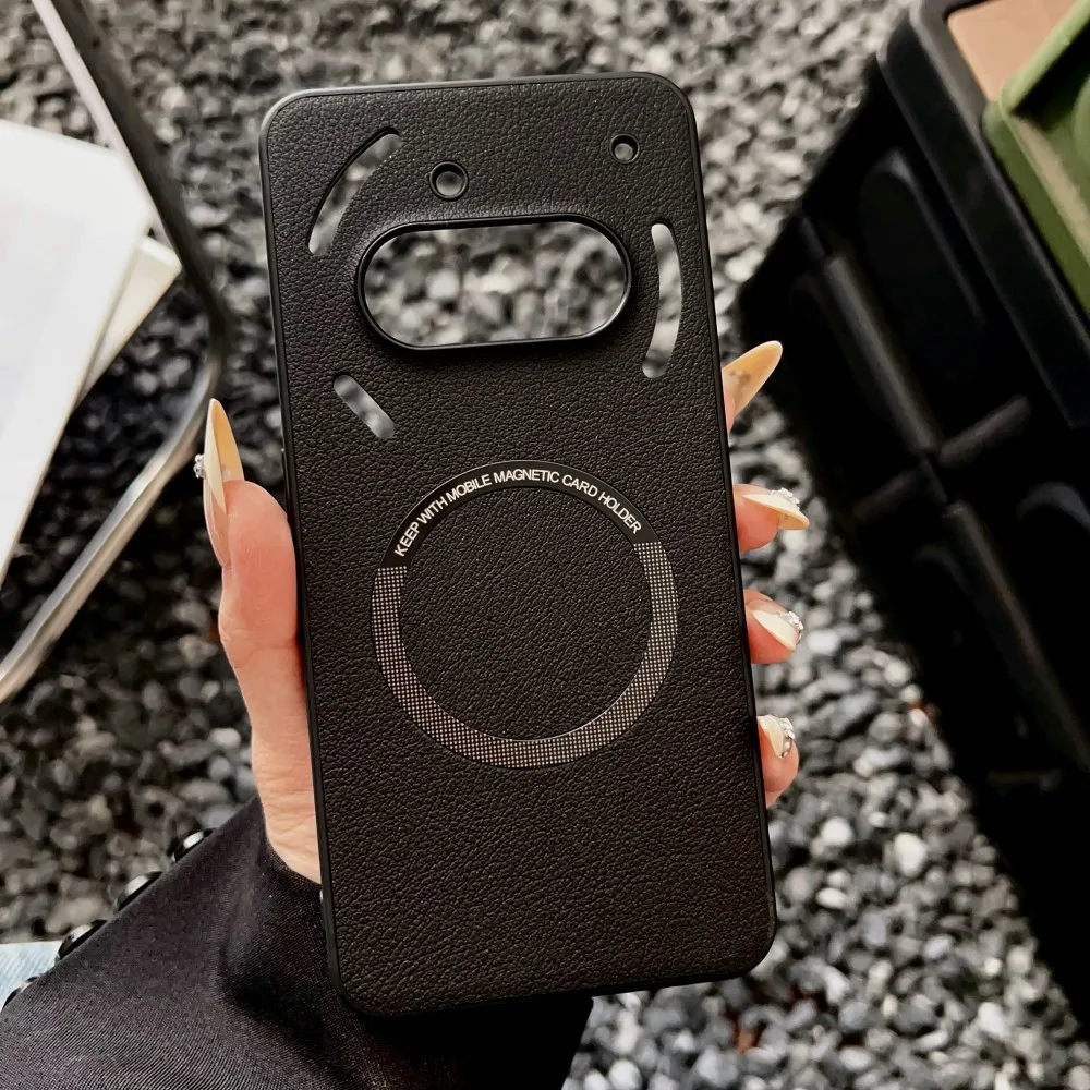 Luxury PU Leather Wireless Charging Protective Back Cover Case