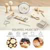 Baby Wooden Montessori Squirrel Pattern Musical Instruments Multi-function Musical Game Interactive Instruments Newborns Gifts 3