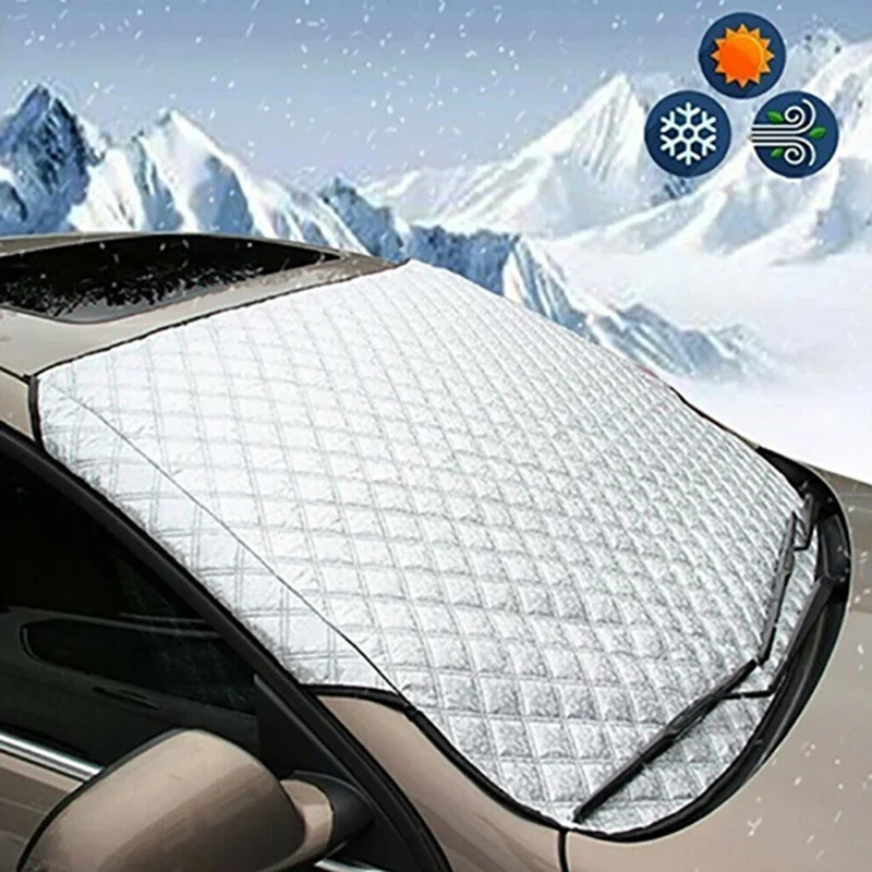 New 150cm x 70cm Universal Car Front Windshield Cover Auto Sunshade Snow Ice Protection Cover Winter Summer Windshield Shield