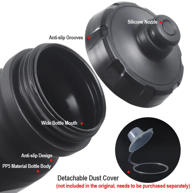 BOLANY 610ML Cycling Bike Water Bottle Bicycle Portable Kettle with Cover Matte Plastic Sports Bottle Outdoor Supplies 2