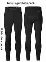Professional Men's Equestrian Pants Full Silicone Anti-Slip Horse Riding Sports Pants Elastic Quick-Dry Horseback Riding Pants M 1