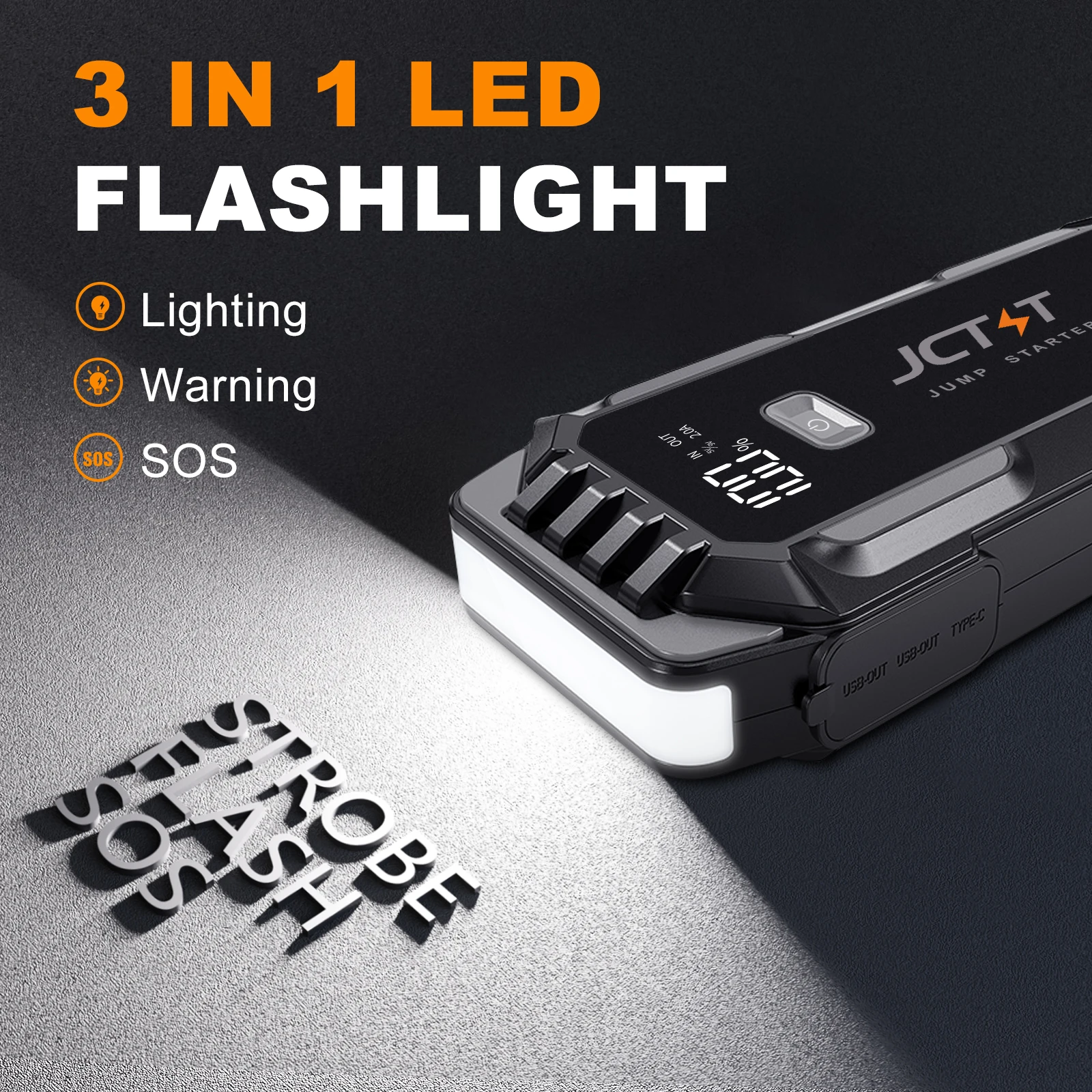 Car Jump Starter Power 12V Portable Battery Charger Automatic Emergency Booster Start Equipment