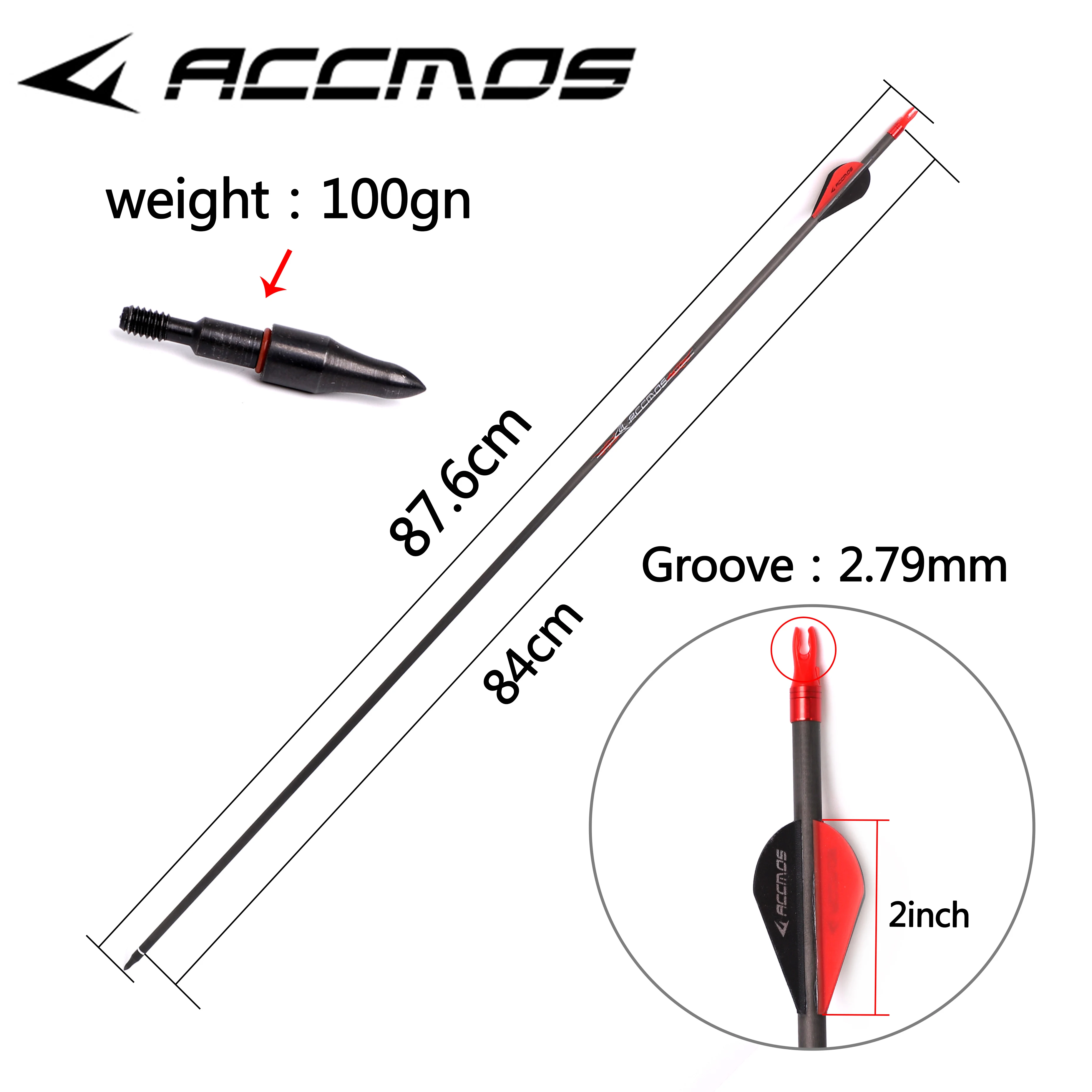6/12pcs Pure Carbon Arrow ID 6.2mm Shaft 32in Spine 250 300 350 400 500 600 700 800 For Bow Archery Hunting Shooting Training
