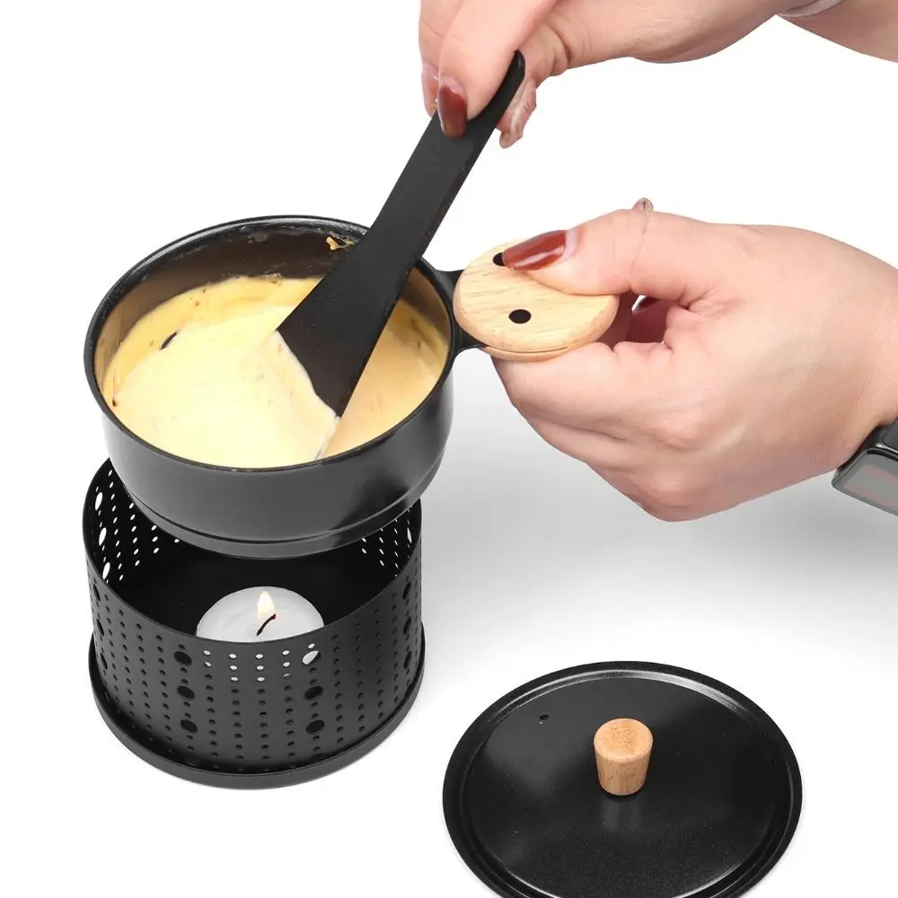 Non-stick Cheese Grill Portable Anti-scald Handle Cylindrical Cheese Raclette Oven Candle Windproof Butter Melter Baking