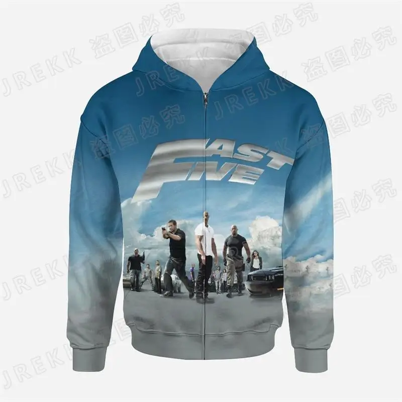 thumbnail image 1 of Sudadera con capucha y cremallera con estampado 3D de Fast & Furious para hombre y niño, estilo de carreras de carretera, superventas, para primavera y otoño, 1 of 5