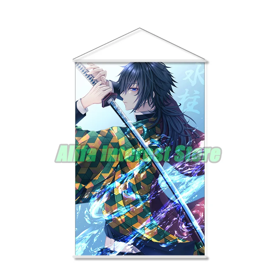 

Аниме Tomioka Giyuu Kimetsu No Yaiba, настенный свиток, подвесной постер, картина для домашнего декора