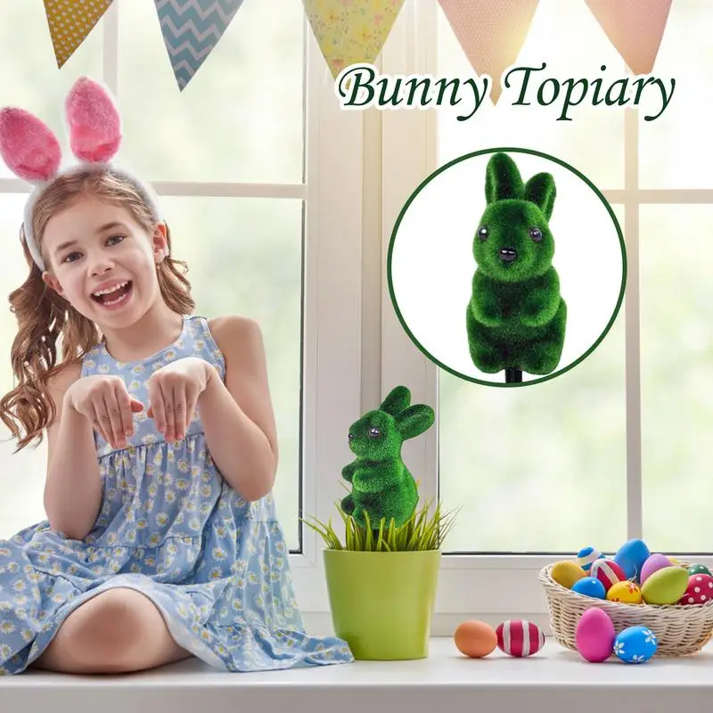 Easter Bunny Yard Stakes Rabbit Flower Pot Stakes Easter Spring Theme Animal Sign For Flower Pots Walkways Patios