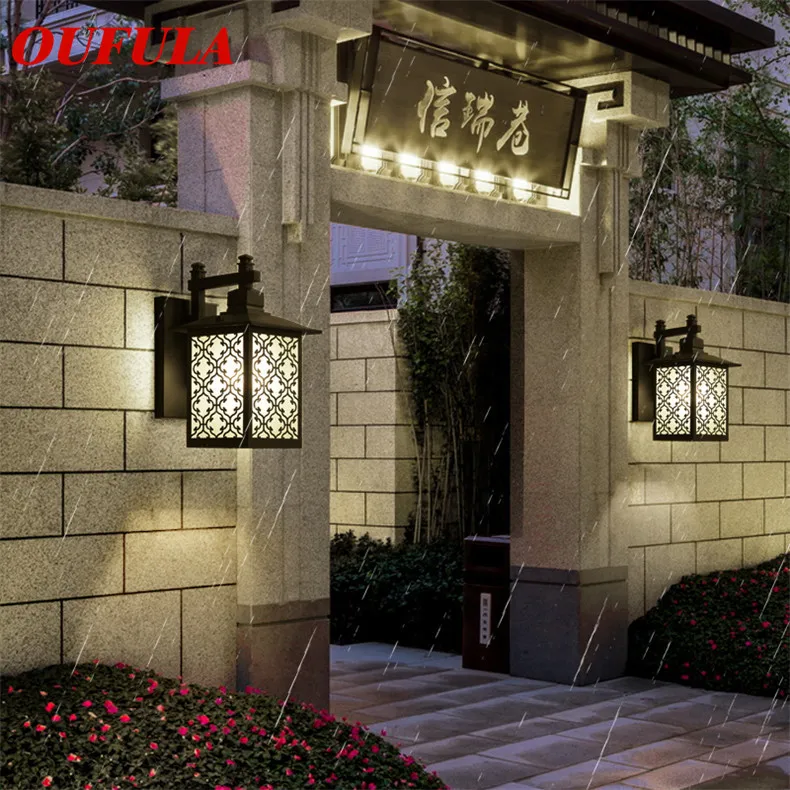 TEMOU Outdoor Wall Lamps Fixture Waterproof Contemporary  Creative Decoration For Courtyard Corridor Villa Duplex hifi furutech rhodium plated us ac duplex receptacles wall outlet power distributor