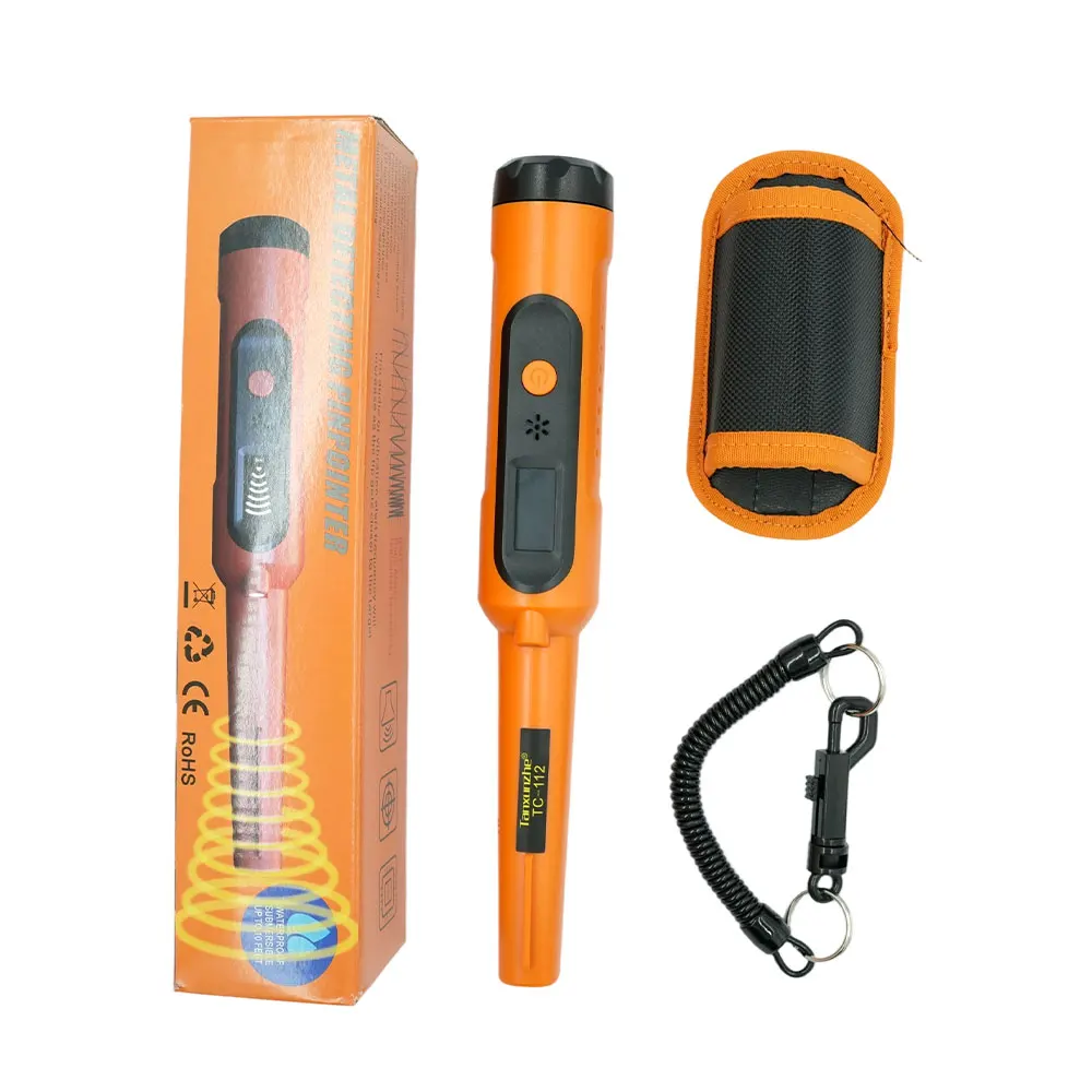 كاشف المعادن المحمول TC-112 مؤشر مقاوم للماء مع 360 درجة °   تقنية المسح الجانبي لصيد الكنز في الهواء الطلق، بحث ذهبي