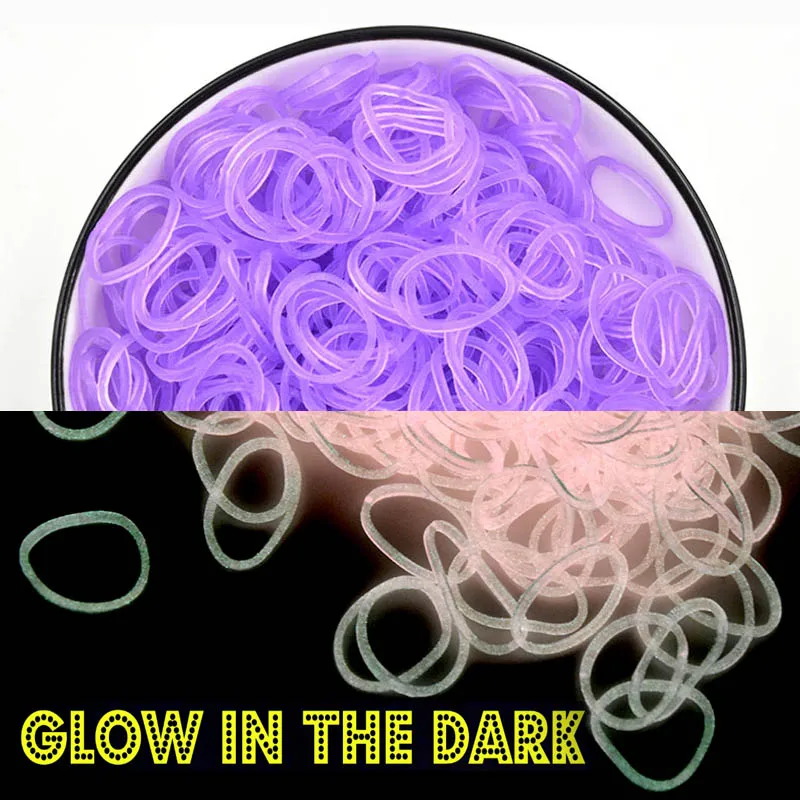 Loom Band Kit 600pcs Glow in the Dark Colorful DIY Bracelet Making Set with Beads & Accessories For Friendship Crafts