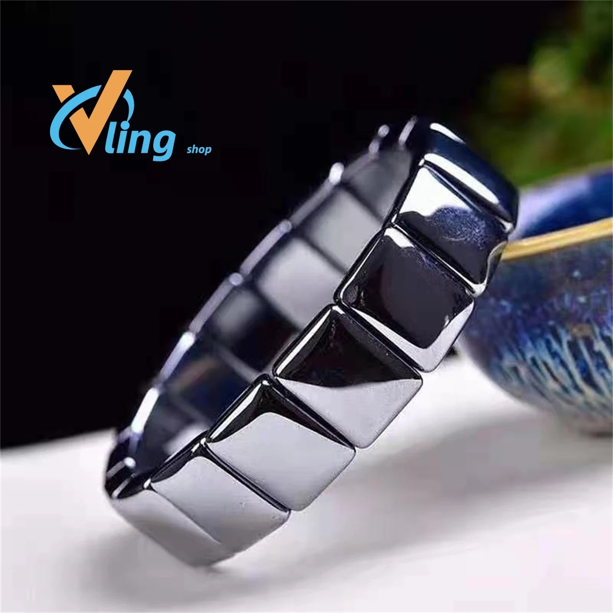Bracelet Wholesale Polysilicon Cold and Hot Double Effect Multi Loop Cut Stone Bracelet Necklace