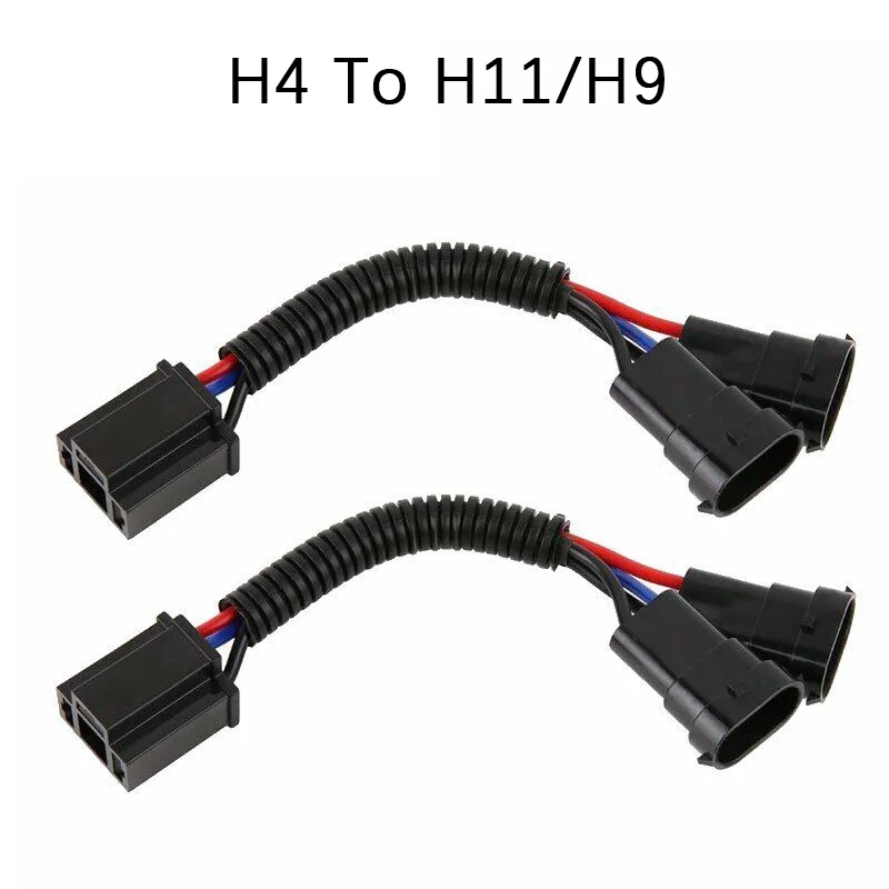 

2 шт., переходник для кабеля лампы H4-H11 H9