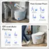 Smart Toilet with Fully Functions,Microwave and Infrared Dual Touch-Free mode for Lid Opening and Closing 3