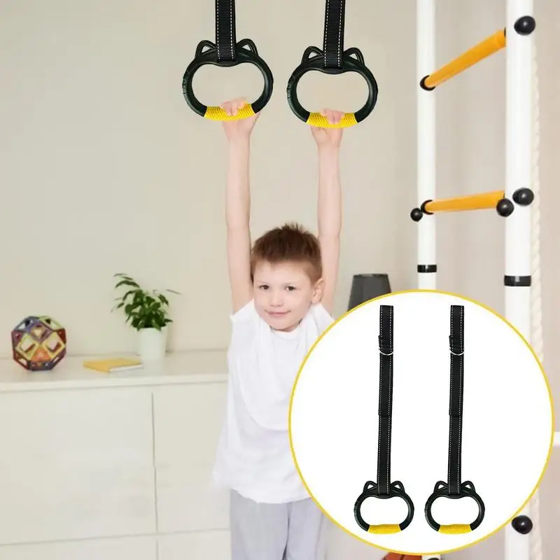 Fitness ABS Gymnastics Rings Non-Slip Fitness Home Gym Equipment Strength Training Gymnastics Equipment Full Body Workout