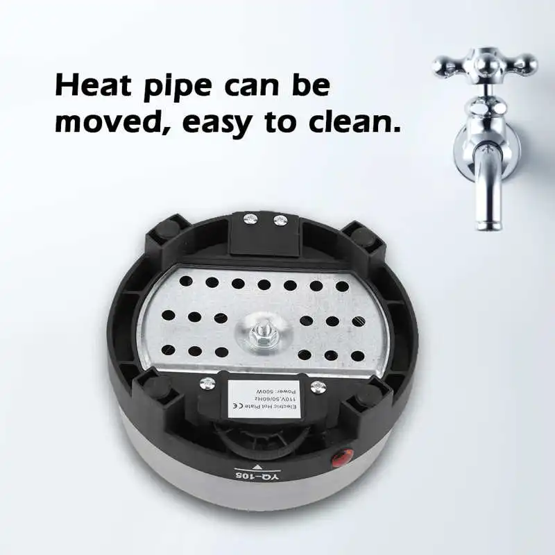 Portable 110V 500W Electric Mini Stove Hot Plate Multifunction Home Heater (US Plug 110V) Coffee Heater Stove Cooking Plate 4