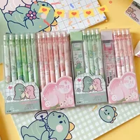 Automatic Pencil Boxed Cartoon Activity Pencil Student Cute Creative Press Pen School Stationery with Eraser Gift 1