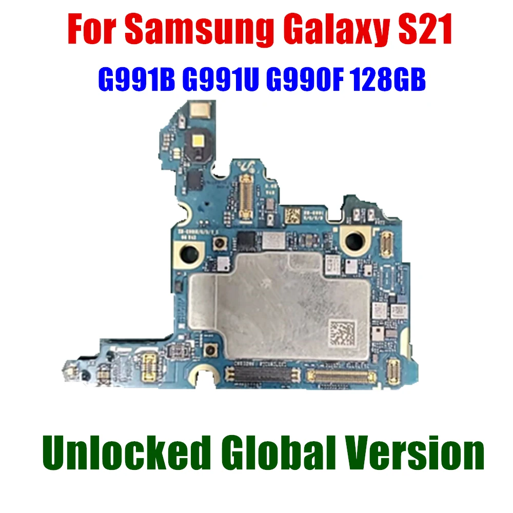 

128GB For Samsung Galaxy S21 G991B G991U G990F Original Unlock Mainbaord With Full Chips Motherboard Android OS Logic Baords
