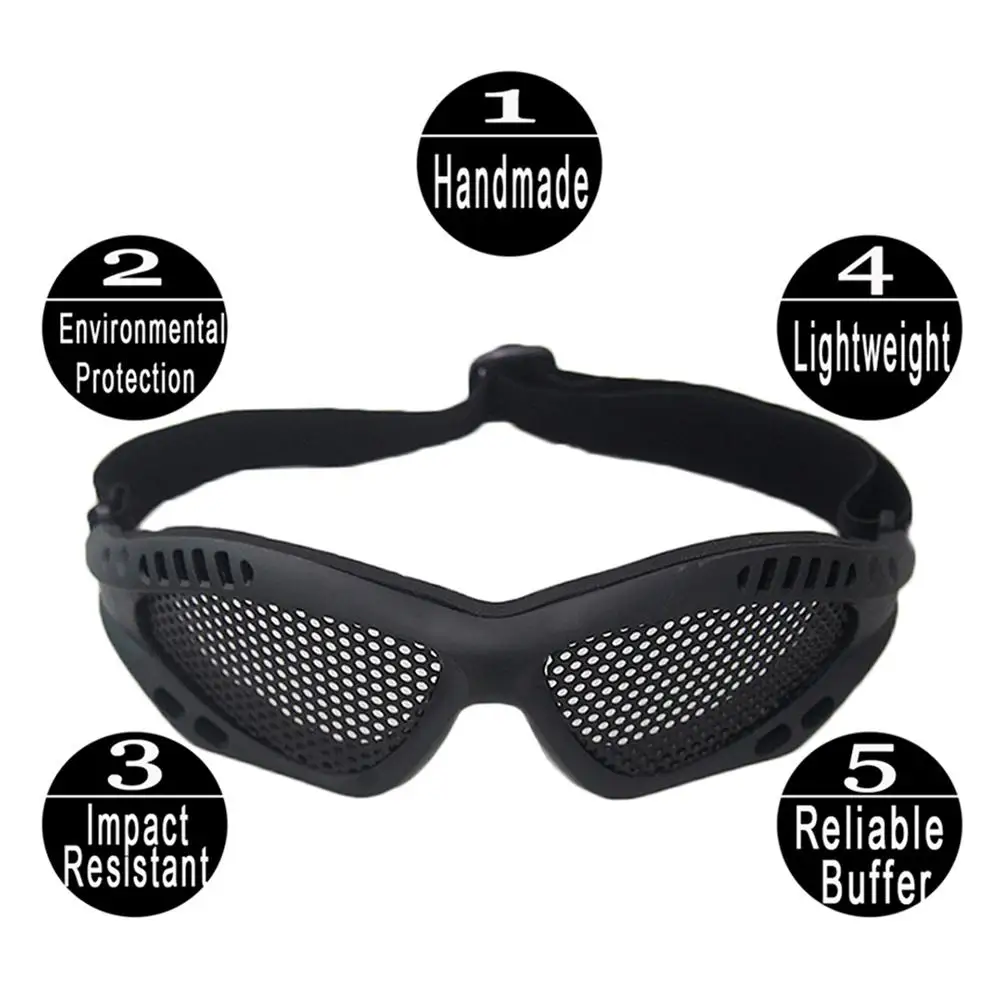 Alta qualidade de caça tactical paintball óculos eyewear malha arame aço airsoft net óculos resistência choque olho jogo protetor