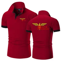 Polo Confortable avec Logo Imprimé Moto Morini pour Homme, Col à Revers, Respirant, à la Mode, dehors, Solide, Document, Nouvelle Collection Été 2024 6