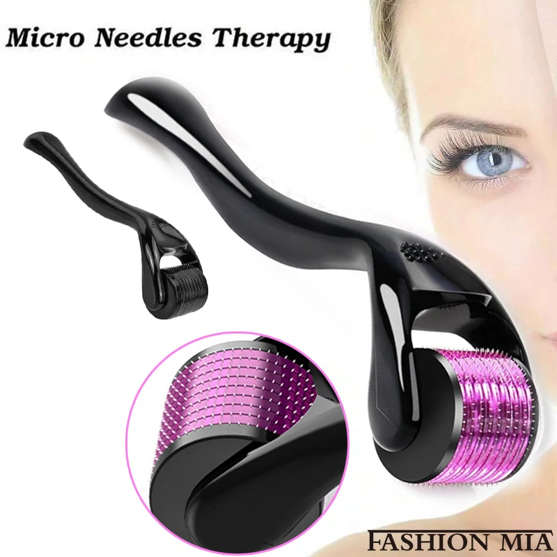 Microneedle Derma Roller With Titanium Needles For Skin Facial Beauty Hair Beard Scalp Women And Men