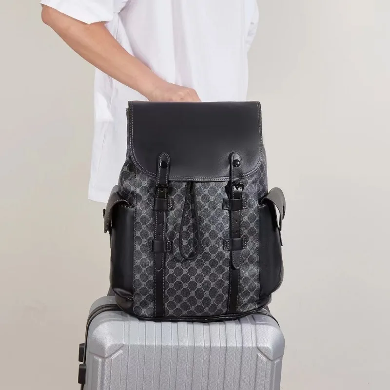 2024 New Men's Backpack Fashion Vintage Floral Print Backpacks Men High-quality Computer Bag Large Capacity Travel Backpack Male 3
