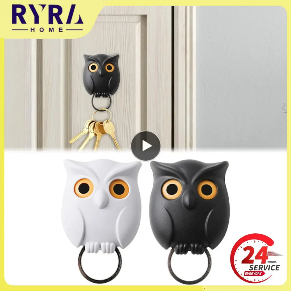 

Owl Wall Key Holder Black Keep Keychains Key Hanger Hooks Self Adhesive Design Wall Decorative Hooks For Kitchen Home Decor