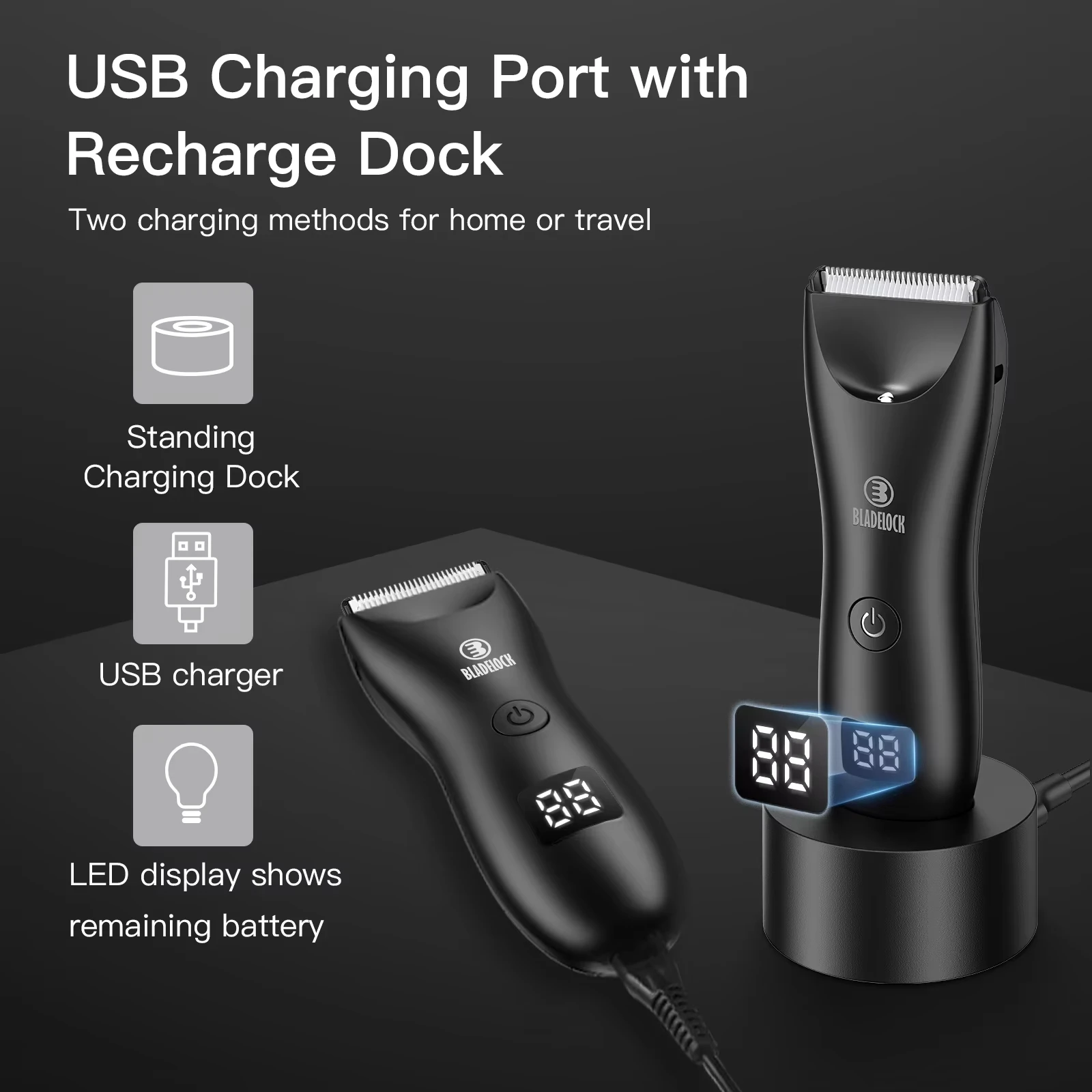 Hair Trimmer Professional Groin Body Hair Trimmer Ball Shaver for Men Body Grooming Clipper Rechargeable Ceramic Trimmer Bikini Epilator