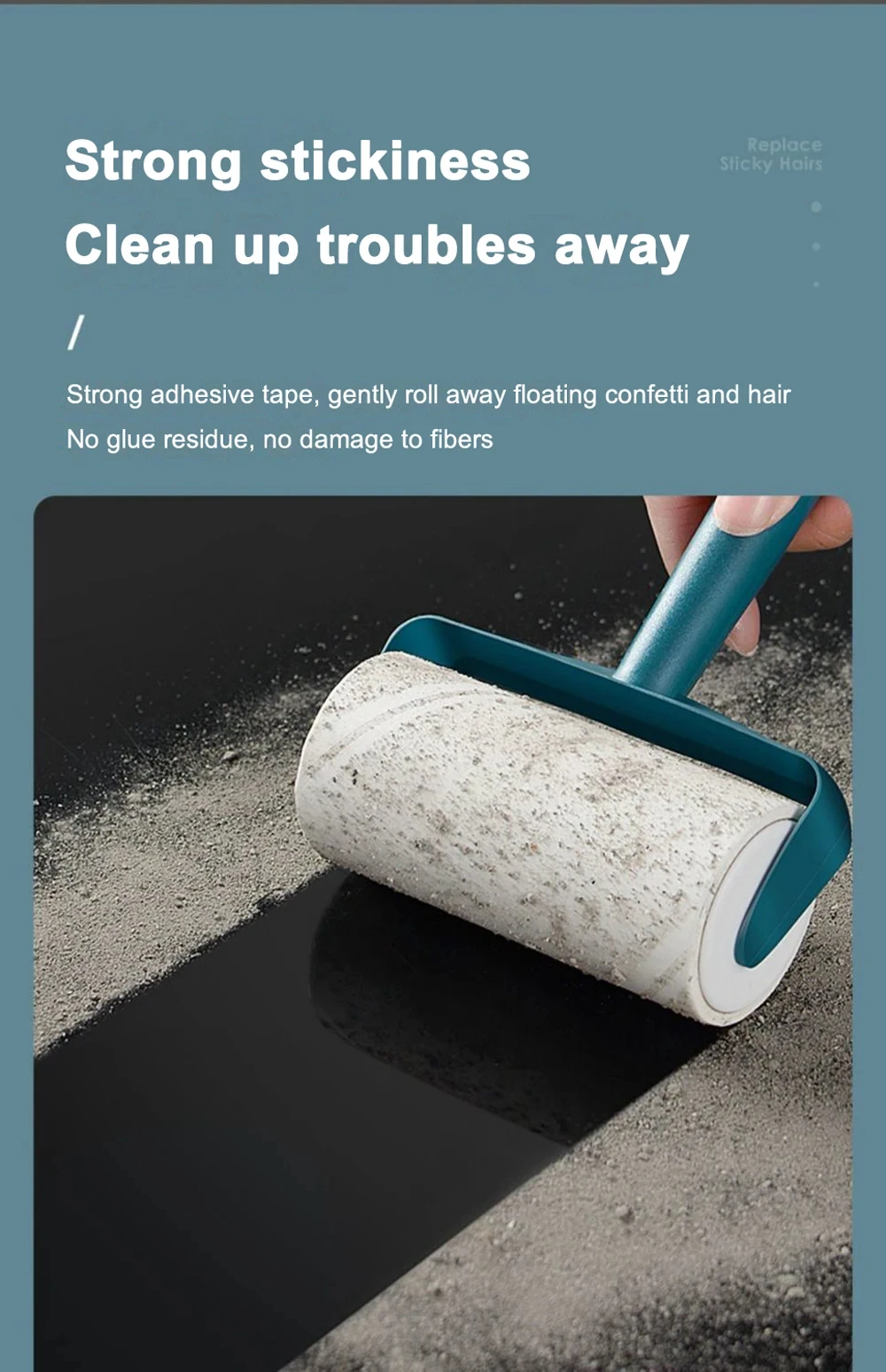 Sticky Roller Brush - Blue Color Option