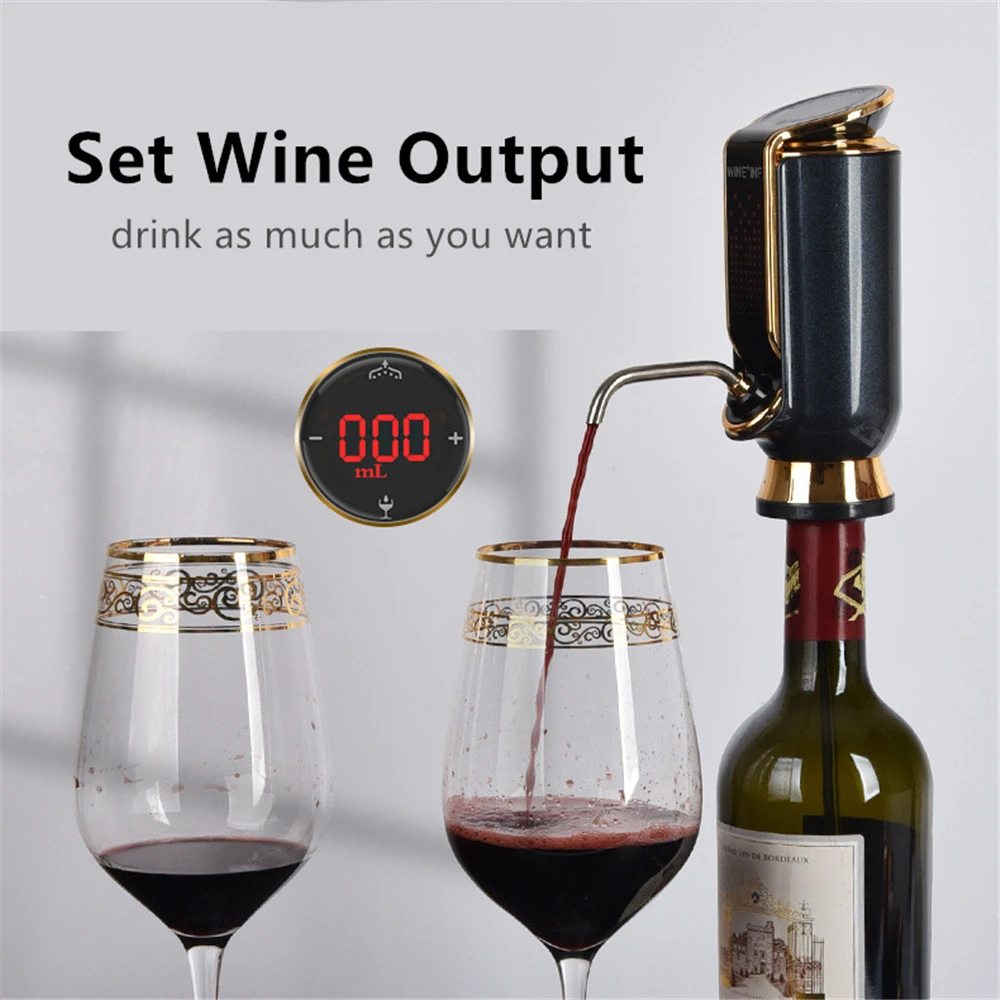 

Auto Whisky Decanter Electric Quick Wine Aerator Adjustable USB Charge Cider Wine Decanter Fresh-keeping 10 days for Men's Gifts