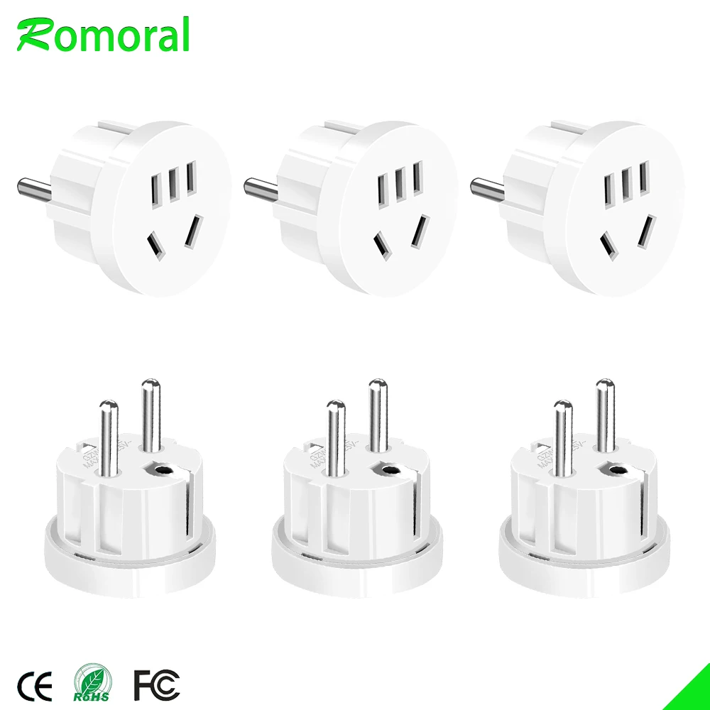 

Дорожный адаптер-преобразователь с европейской вилкой, 250 В переменного тока, дорожное зарядное устройство, настенная розетка питания с дом...