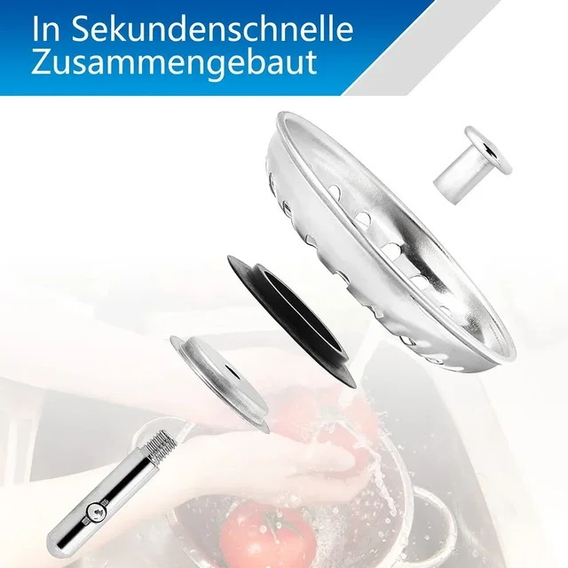 Kitchen Sink Strainer 304 Stainless Steel Water Stopper 80/82/84MM Bathroom Sink Water Filter Plug Basin Drain Sink Accessories 3
