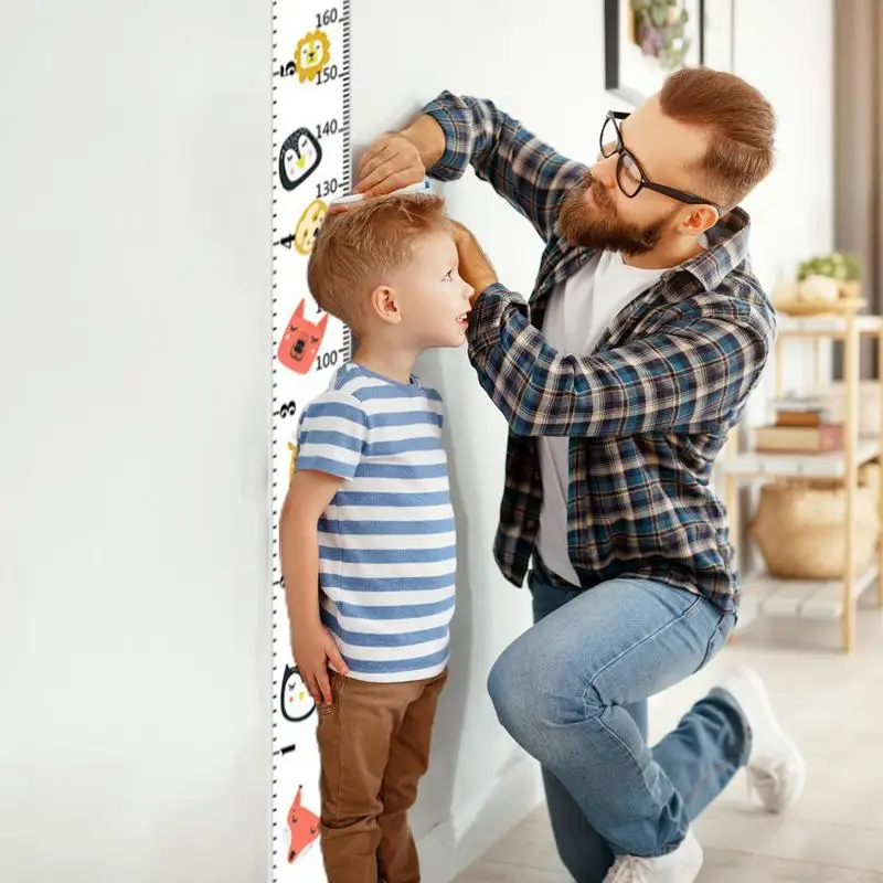 Kids Measuring Chart For Wall Cartoon Growth Chart For Measurement Fabric Wall Art Removable Decor Home Decoration