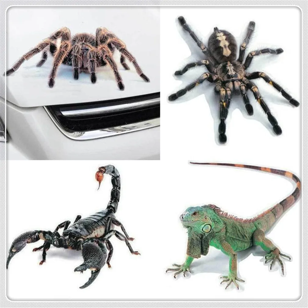 3D Car Sticker Animals Spider Geco Scorpions Vinyl Decal Per Mercedes-Benz All Class A B C E S G M Ml Cl Clk Cls Gl Glk R Sl S