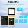 SERVO P20 Ultra Thin New Folding Mobile Phone GSM 4 SIM Standby 2.4 Inch Flashlight Speed Dial FM Radio Magic Voice Cellphones 5