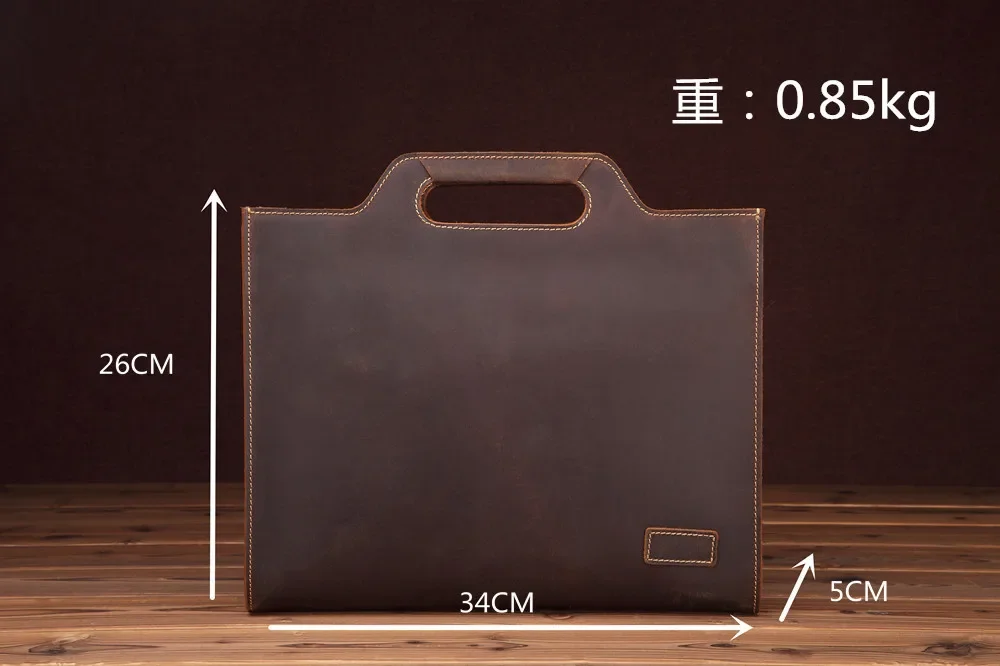 Retro Leather Messenger Bag for Men in Crazy Horse Style Shoulder Crossbody Handbags Briefcase