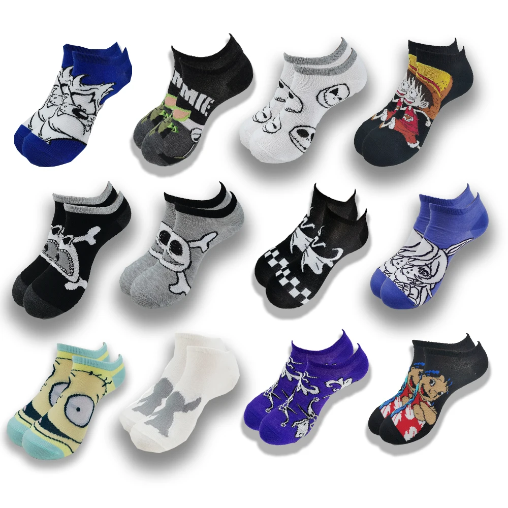 

Men's Latest Design Boat Socks Short Summer Socks Quality Business Cartoon and Animation Colorful Mens Socks