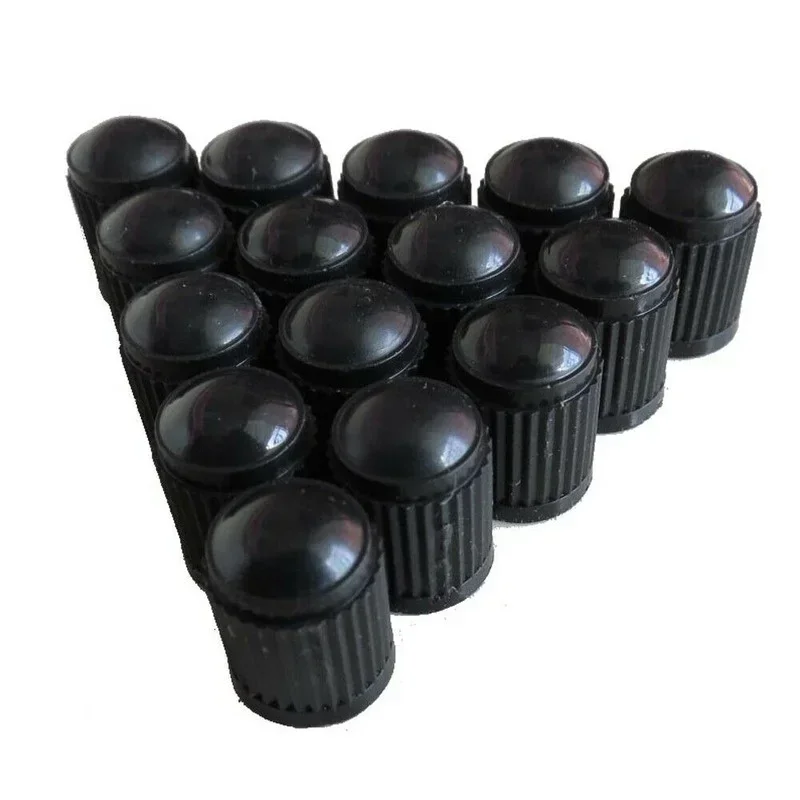 Car Tire Valve Caps 50Pcs Universal Black Plastic Auto Truck Wheel Air Dust Cover Stem Cap