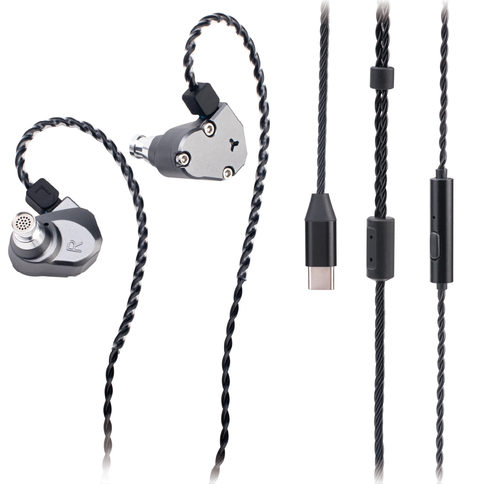 TINHIFI C2 Best Budget In Ear Earphones C2 Upgraded Mech Style High Fidelity Earphones, Suitable for PU+LCP Driver Gaming,