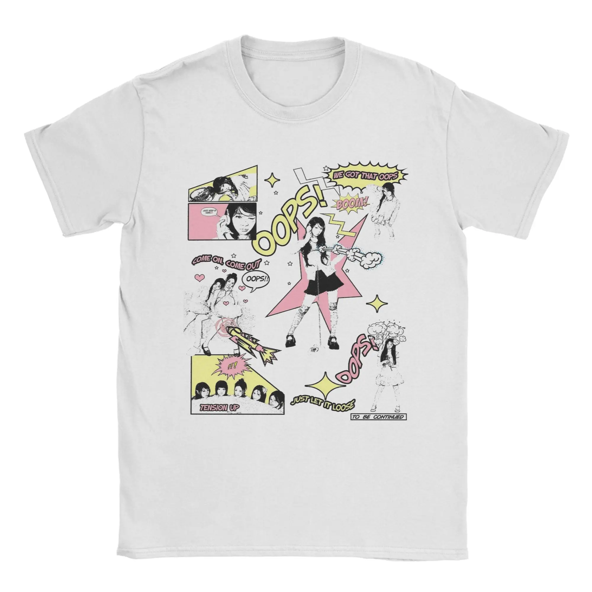 Illit Kpop Men's Funny Cotton Crew Neck T-Shirt, Short Sleeve