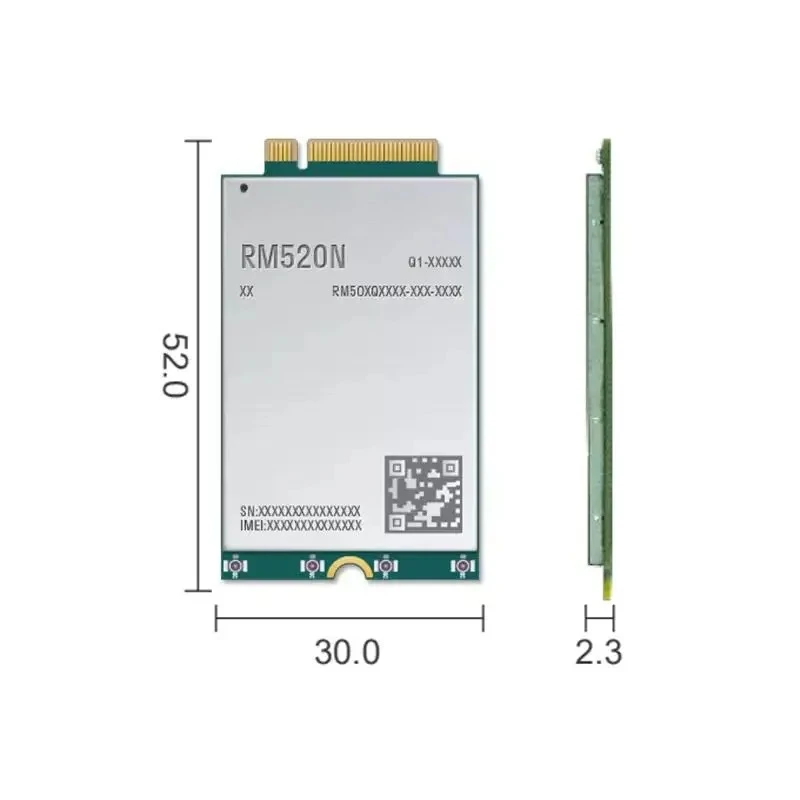 유럽 인기 판매 Quectl RM520N-GL M2 5G 모듈 글로벌 버전 5G NSA SA 듀얼 모뎀 지원 RM520N RM520