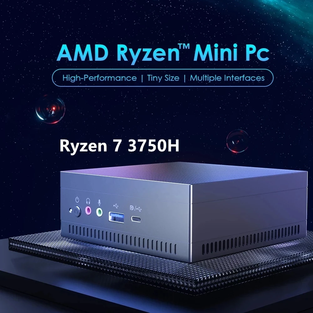 Topton nuc amd mini pc ryzen 7 4800u 3750h vega gráfico 2 * ddr4 nvme ...