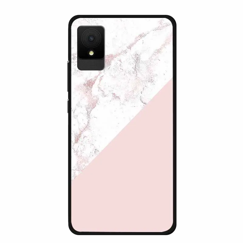 Colorful Marble Soft Silicone TPU Phone Case with Black Edge Bumper