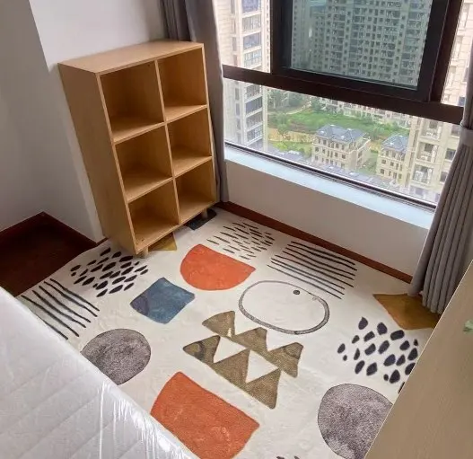 Cute Cartoon Bedroom Decor Bedside Carpet Large Area Children Room Plush Rug Fluffy Soft Baby Crawling Mat Home Anti-fall Rugs photo review
