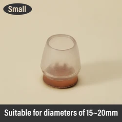 16 - Piece Furniture Leg Floor Protectors with Felt Pads and Sliders - 16PCS (Transparent Round S)