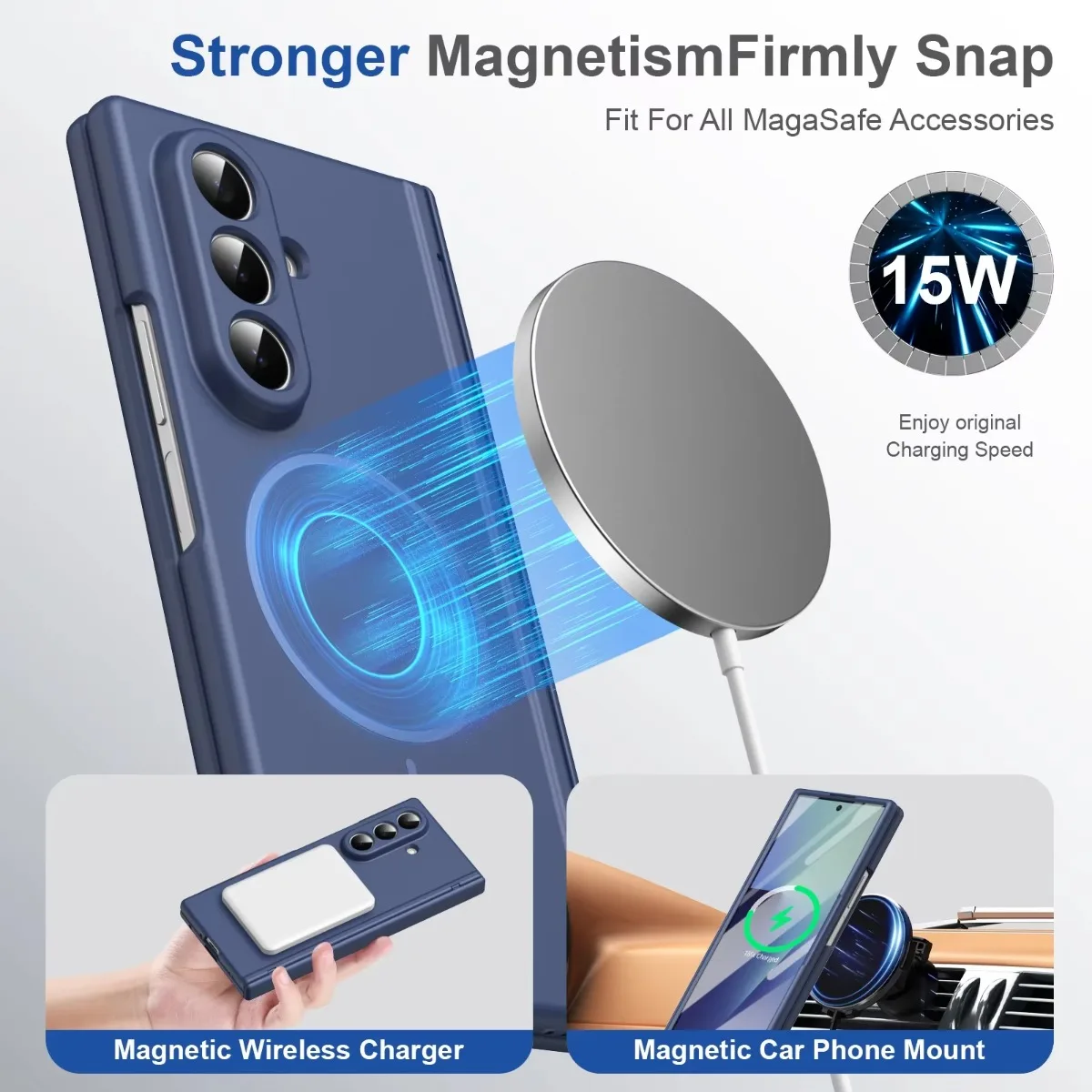 Enhanced Magnetic Phone Case with Screen Protector for Samsung Galaxy Z Fold Series