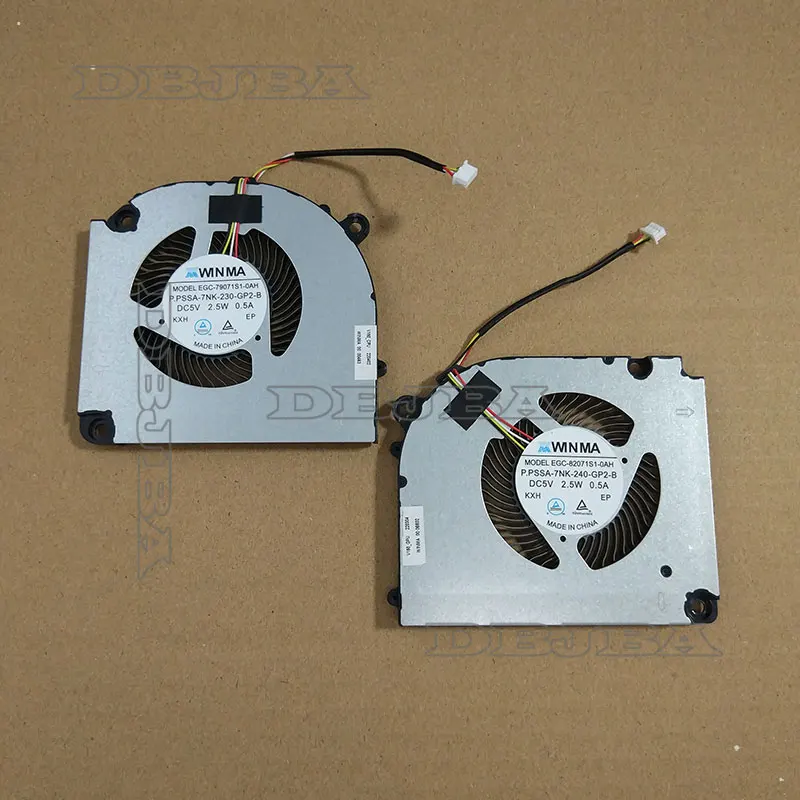 Ventilador Cpu Gpu para Clevo V150 631-v150n102 Egc82071s10ah Egc79071s1-0ah P.pssa-7nk230-gp2-b P.pssa-7nk-240-gp2-b 5v 0.5a