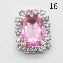 Elegant Rhinestone Embellishment Caps - Pack of 10 (No.10 Pink)