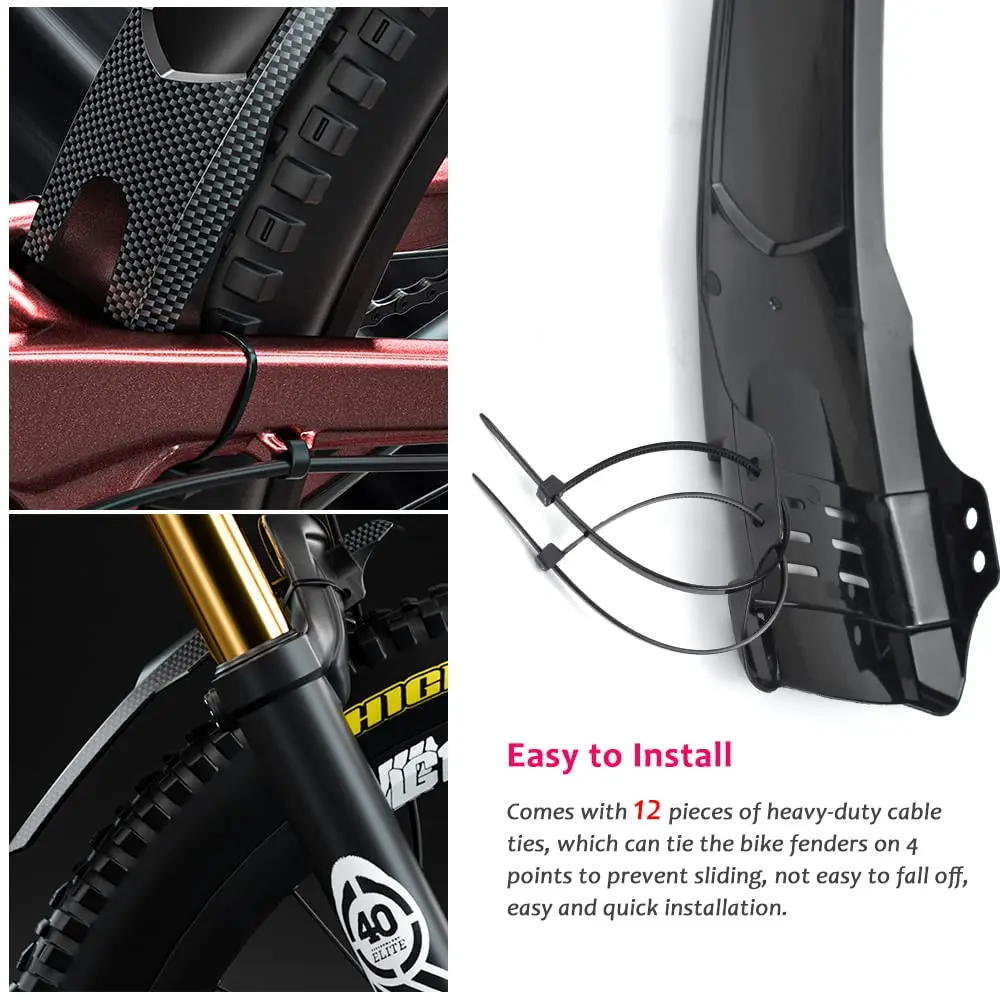1/2PCS Bicycle Fender for Front Rear Tire Wheel MTB Bike BMX DH