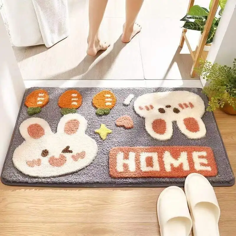

absorbent floor mats, soft and non slip bathroom floor mats